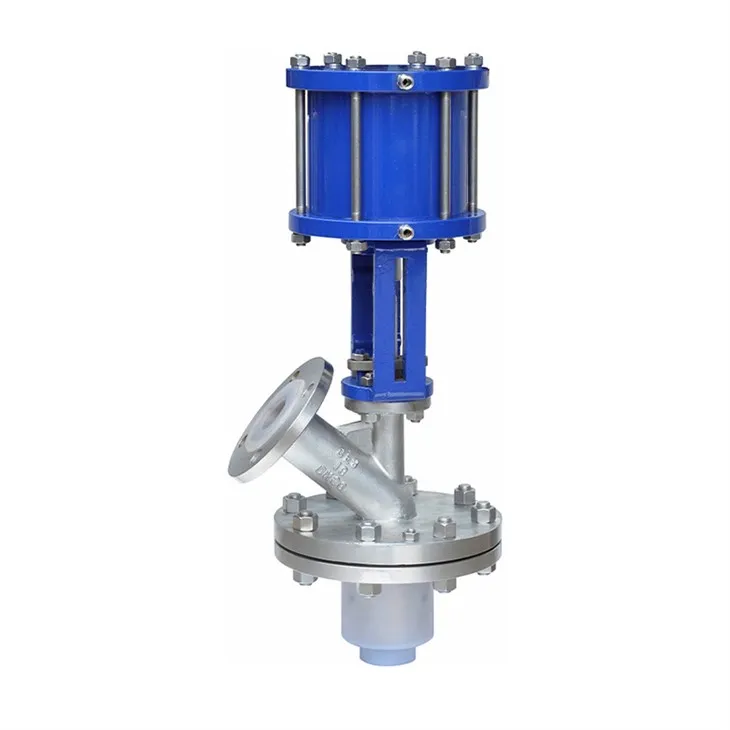 PTFE Lined Y type Flush Bottom Valve