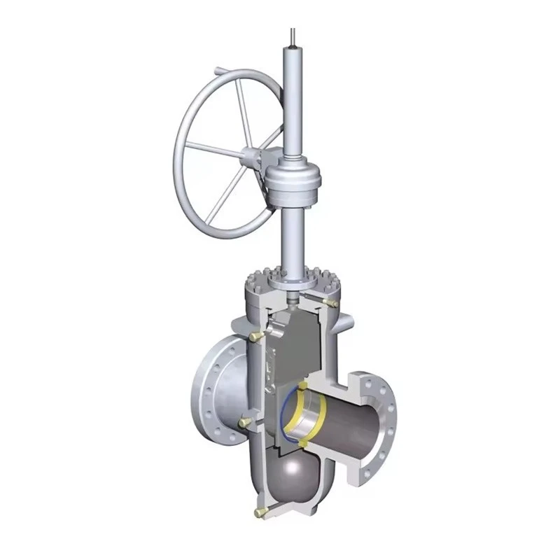 Double ram flat gate valve